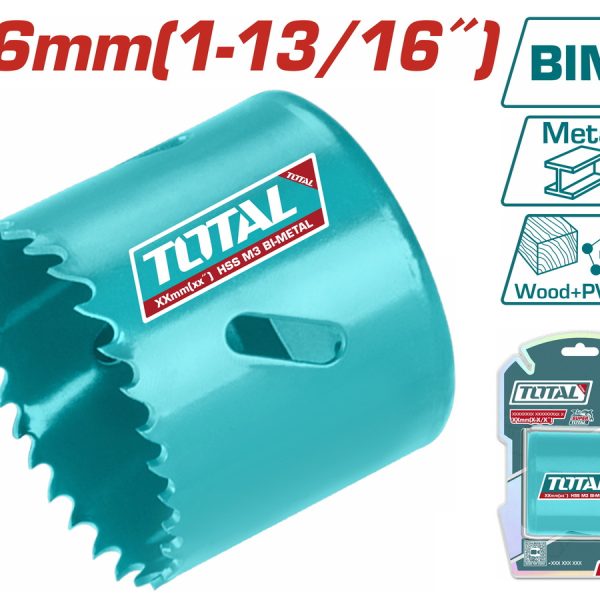 TOTAL ΠΟΤΗΡΟΤΡΥΠΑΝΟ ΜΕΤΑΛΛΟΥ 46mm (TAC410461)