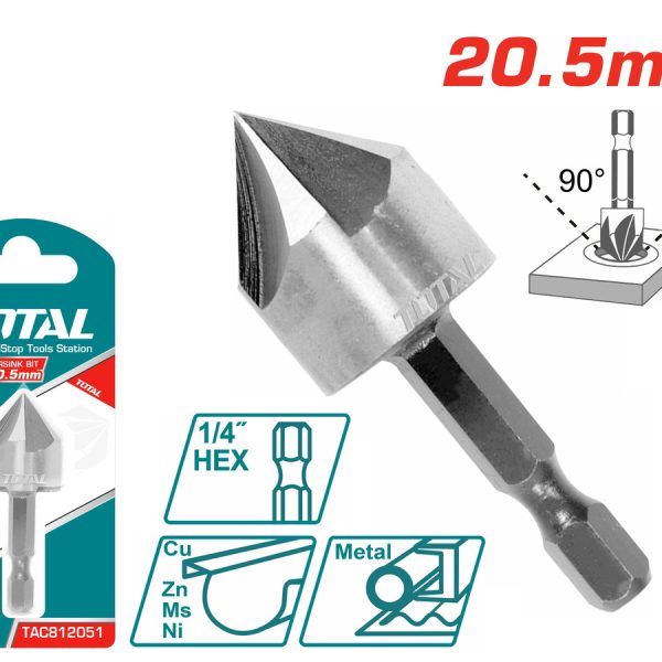 TOTAL ΦΡΕΖΟΤΡΥΠΑΝΟ ΜΕΤΑΛΛΟΥ 20.5mm (TAC812051)
