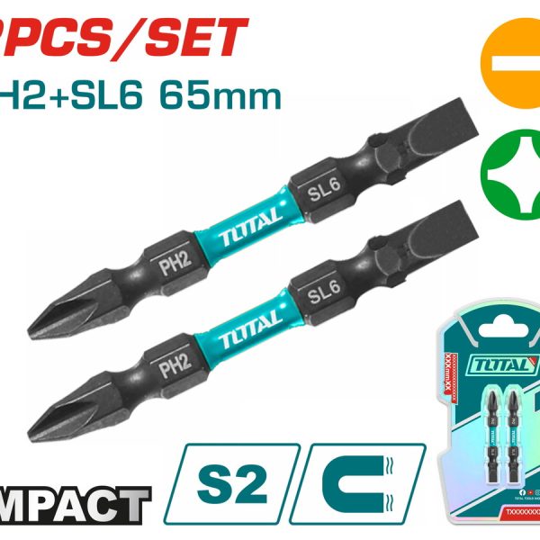 TOTAL ΕΠΑΓΓ. ΜΥΤΕΣ ΜΑΓΝΗΤΙΚΕΣ ΜΑΥΡΕΣ ΔΙΠΛΕΣ ΡH2+SL6 65mm 2ΤΕΜ (TACIM72HL665)