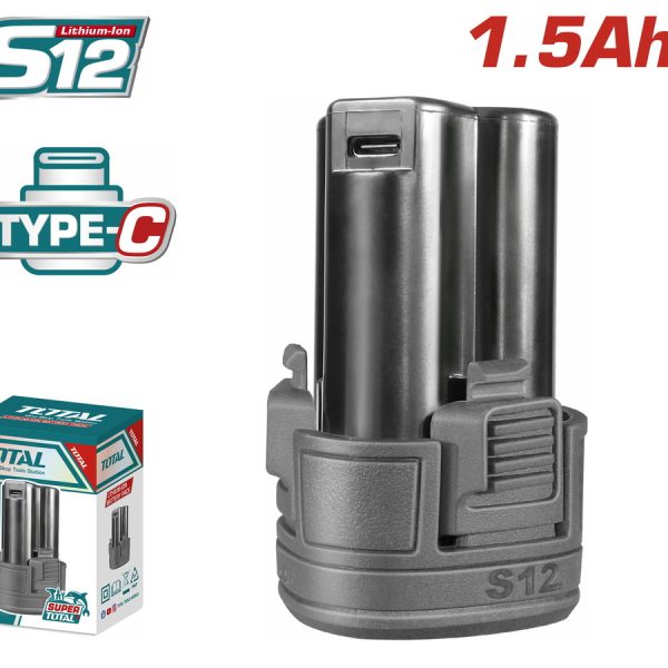 TOTAL ΑΝΤΑΛ/ΚΗ ΜΠΑΤΑΡΙΑ Li-ion 12V / 1.5Ah Type-C (TBLI12153E)