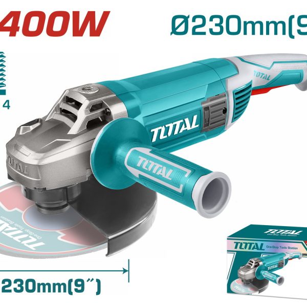 Επαγγελματικός γωνιακός λειαντήρας Total 2.400W 230mm, μοντέλο TG1252306