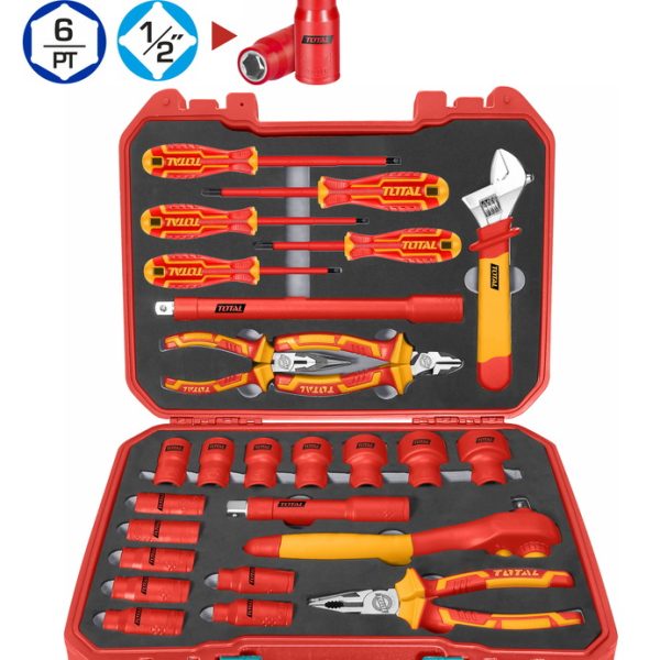 TOTAL ΕΠΑΓΓ. ΚΑΣΕΤΙΝΑ ΕΡΓΑΛΕΙΩΝ ΧΕΙΡΟΣ 1000V VDE 26ΤΕΜ (THKITH2601)