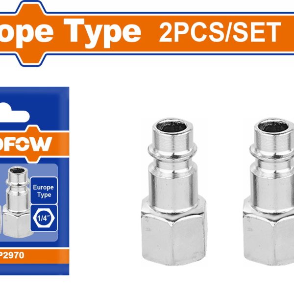 WADFOW ΒΙΣΜΑ ΤΑΧΥΣΥΝΔΕΣΜΟΥ ΜΕ ΘΗΛΥΚΟ ΣΠΕΙΡΩΜΑ 1/4" 2ΤΕΜ (WQP2970)