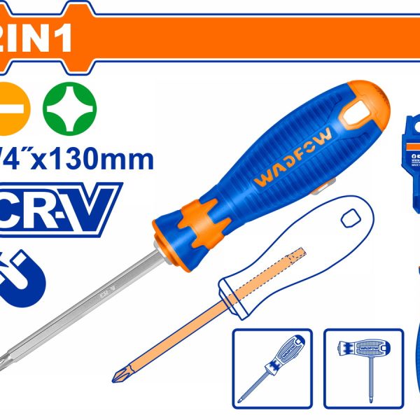 WADFOW ΚΑΤΣΑΒΙΔΙ ΔΙΠΛΟ 130mm ΜΑΓΝ. 2 σε 1 (WSS45M3)