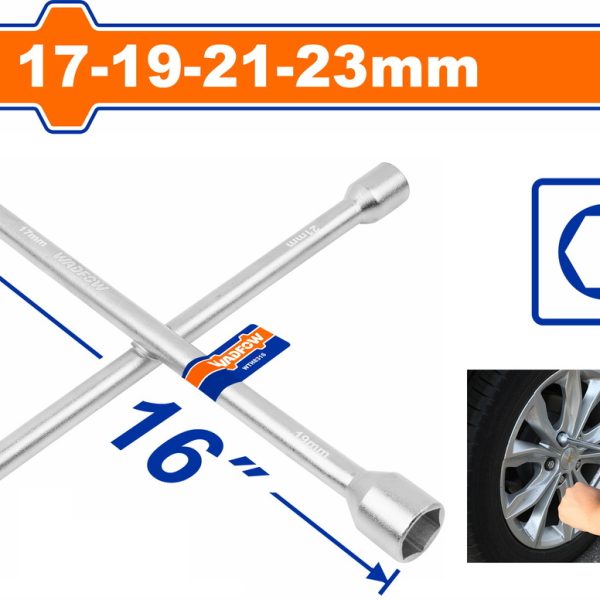 WADFOW ΤΡΟΧΟΚΛΕΙΔΟ - ΣΤΑΥΡΟΣ ΑΥΤΟΚΙΝΗΤΟΥ 16" / 17-19-21-23mm (WTH8316)