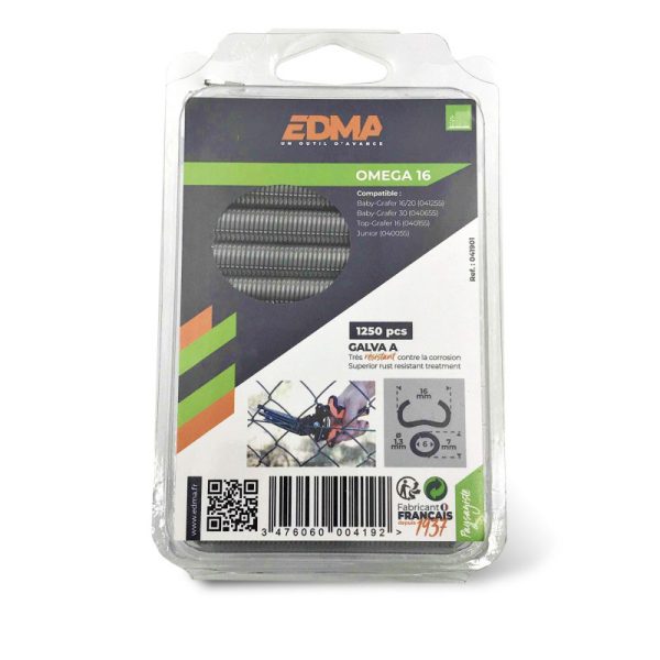 EDMA Συνδετήρες 16mm για το BABY GRAF 1250τμχ 041901
