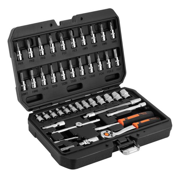 NEO TOOLS Καστάνια με Καρυδάκια 1/4" σετ 46τεμ 10-004