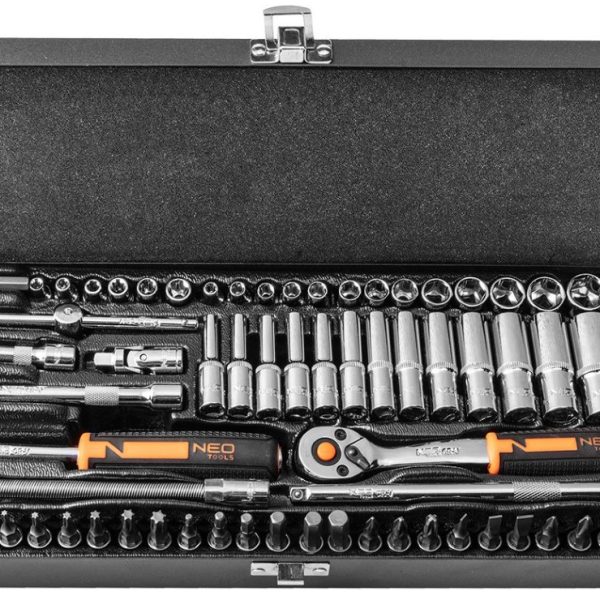 NEO TOOLS Καστάνια με Καρυδάκια 1/4" σετ 63τεμ 10-008