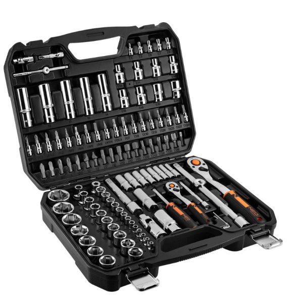 NEO TOOLS Καστάνια με Καρυδάκια 1/2" και 1/4" σετ 110τεμ 10-066