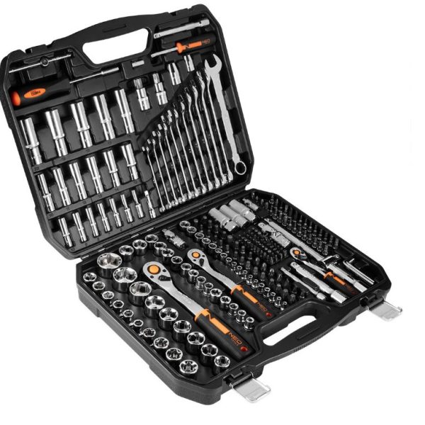 NEO TOOLS Καστάνια με Καρυδάκια 1/2", 3/8", 1/4" & Κλειδιά σετ 219τεμ 10-076