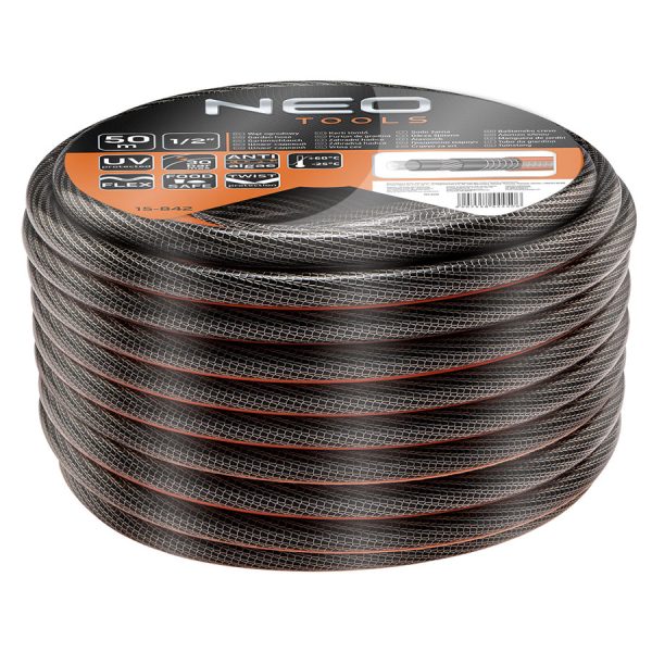 NEO TOOLS Λάστιχο ποτίσματος PROFESSIONAL 1/2" 50m 15-842