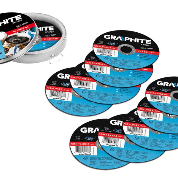 GRAPHITE Δίσκοι κοπής μετάλλου σετ 10τμχ 125 mm 55H576