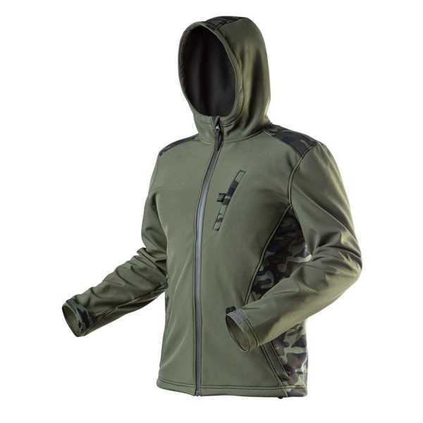 NEO TOOLS Μπουφάν εργασίας Softshell με κουκούλα CAMO 81-553-XXL