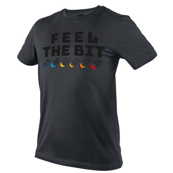NEO TOOLS T-Shirt Feel the Bit σκούρο γκρι 81-641-XXL