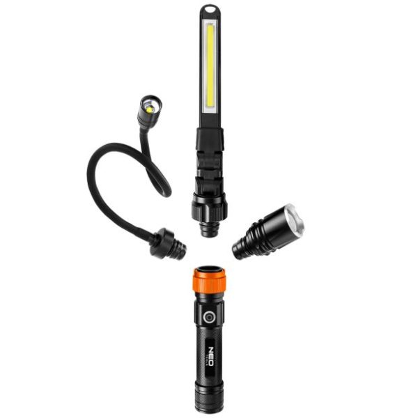 NEO TOOLS Φακός επαναφορτιζόμενος 3 σε 1 350 lumens 99-107