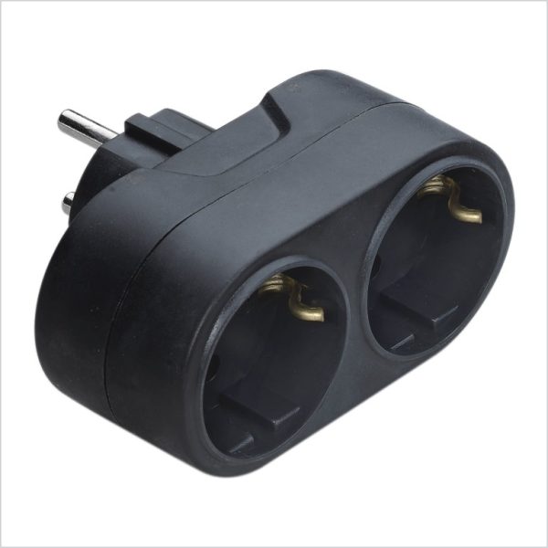 Inox Kiss  Ανταπτορας σε σούκο 2 θέσεων 2x16A  BAD104