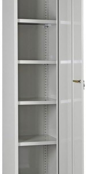 Ντουλάπα μεταλλική με 4 ράφιa 43x44x183 cm Γκρι BRICO1G