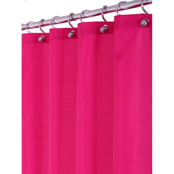 Υφασμάτινη Κουρτίνα Μπάνιου Casetti 240x200cm Φούξια CAS1061