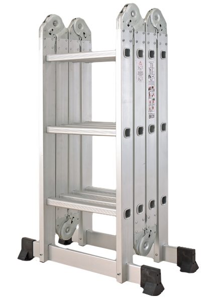 Inox Kiss Πολυμορφική σκάλα αλουμινίου 4x4 Σκαλιά LAD604