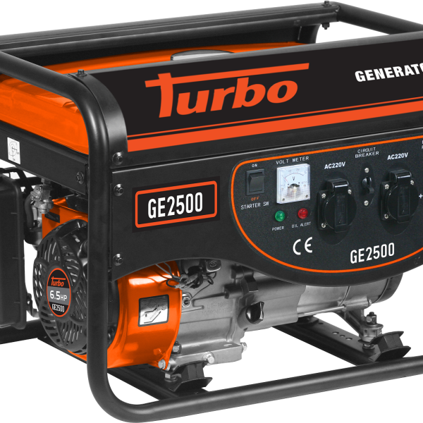 TURBO GE2500 Γεννήτρια βενζίνης 2200W 6.5Hp 2.5kVA