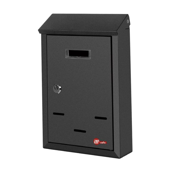 Inox Kiss Γραμματοκιβώτιο Μεταλλικό Μάυρο 23x8.5x35cm LOC610