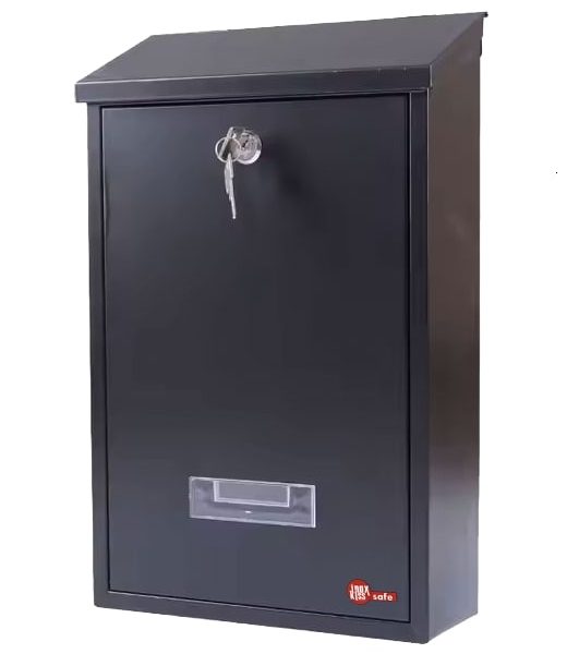 Inox Kiss Γραμματοκιβώτιο Μεταλλικό Μάυρο 26x10.5x40cm LOC620