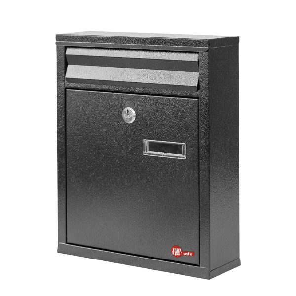 Inox Kiss Γραμματοκιβώτιο Μεταλλικό Μάυρο 24x8.5x30cm LOC630