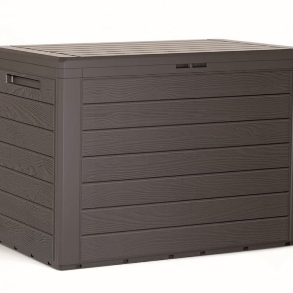 PROSPERPLAST Μπαούλο Αποθήκευσης Woodebox Ελαιόμαυρο 190lt MBWL190-440U