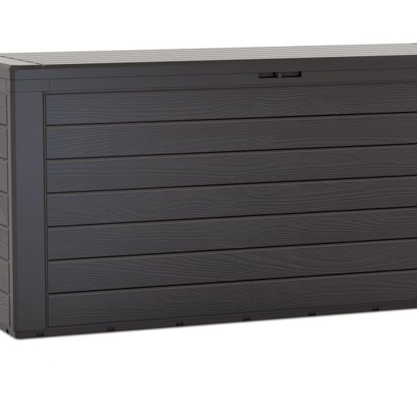 PROSPERPLAST Μπαούλο Αποθήκευσης Woodebox Ελαιόμαυρο 280lt MBWL280-440U