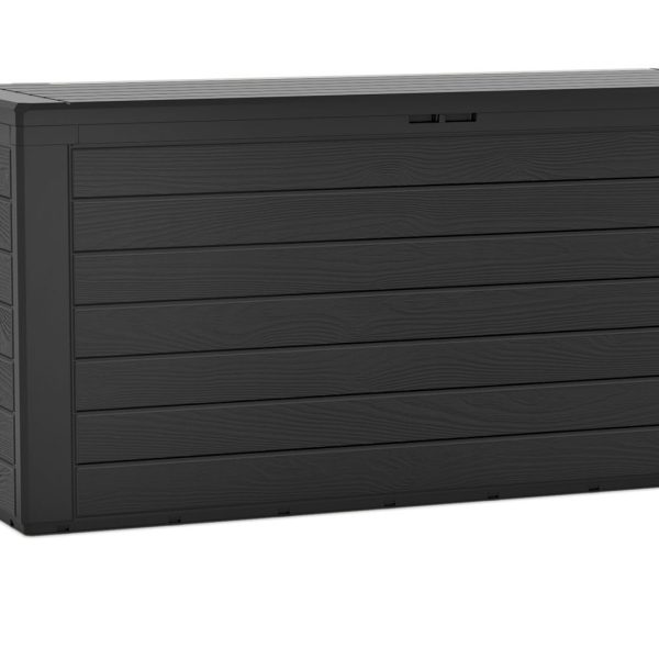 PROSPERPLAST Μπαούλο Αποθήκευσης Woodebox Ανθρακί 280lt MBWL280-S433