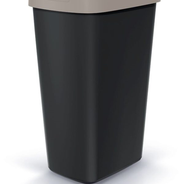 Keden κάδος απορριμμάτων Compacta Q καφέ/μαύρος 45 lt με καπάκι NSAB45-WG5C
