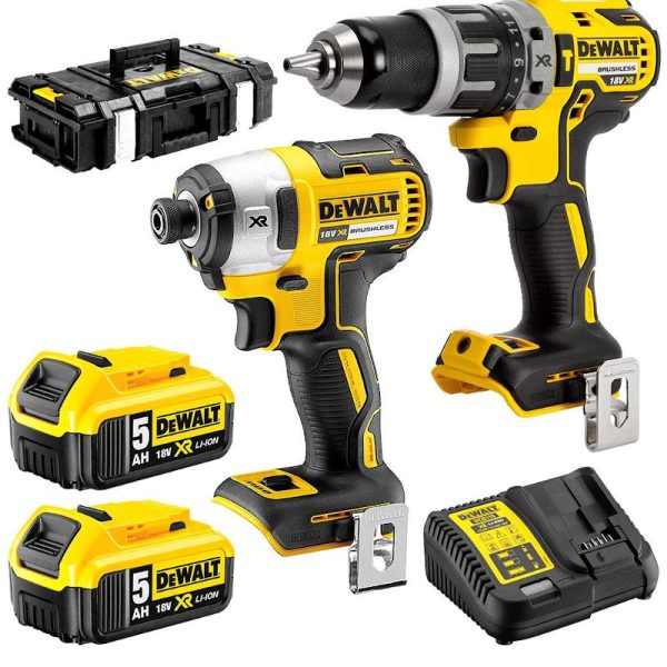 Σετ DeWalt DCK266P2 με κρουστικό δραπανοκατσάβιδο και παλμικό κατσαβίδι 18V, 2 μπαταρίες 5Ah και θήκη μεταφοράς