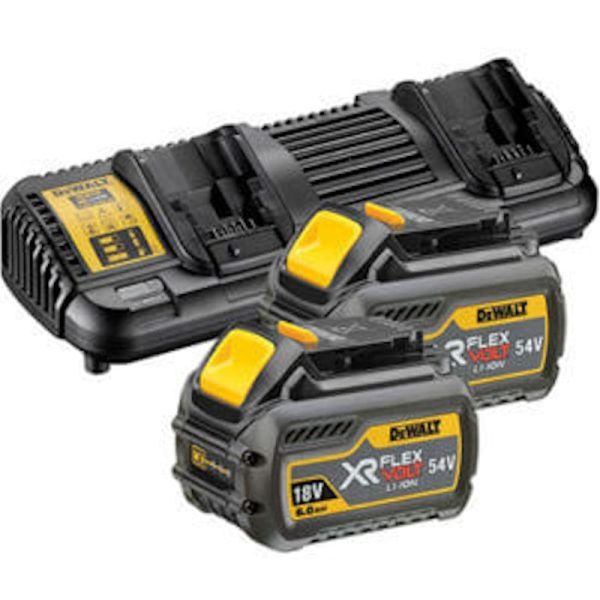 Φορτιστής μπαταριών δύο θέσεων DeWalt DCB132T2 18V/54V με 2 μπαταρίες 6.0Ah
