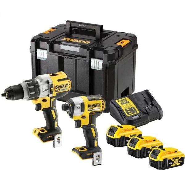 Σετ DeWalt DCK276P3T με κρουστικό δραπανοκατσάβιδο και παλμικό κατσαβίδι 18V XR, 3 μπαταρίες 5.0Ah